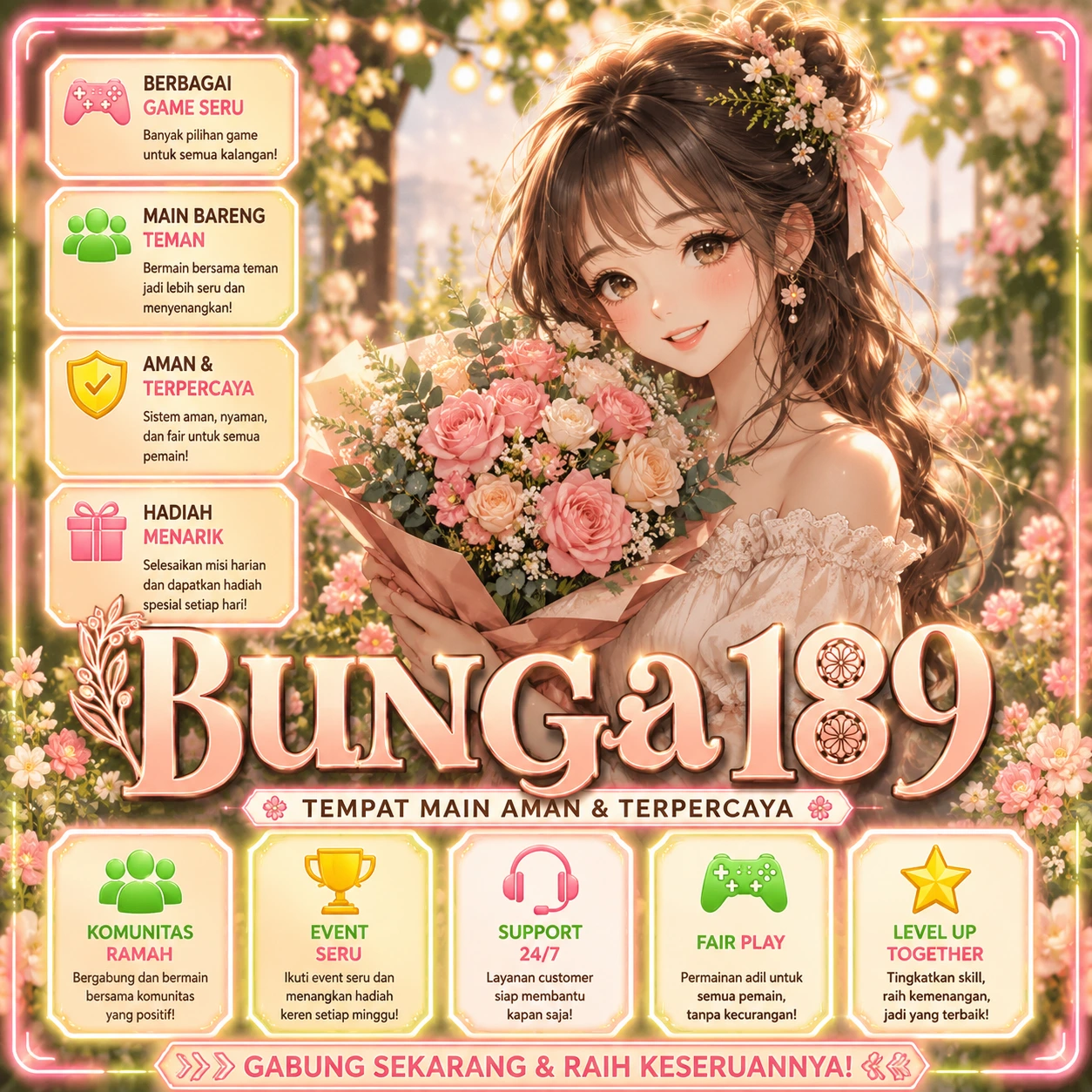 Banner BUNGA189 Official